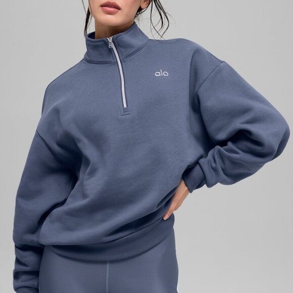 Accolade 1/4 Zip Pullover Medium Bluestone - Picture 4 of 4